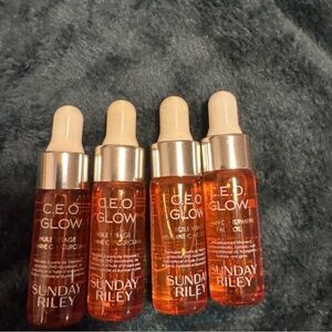SUNDAY RILEY C.E.O. Glow Vitamin C + Turmeric Face Oil .17 oz (4) Total .68 oz